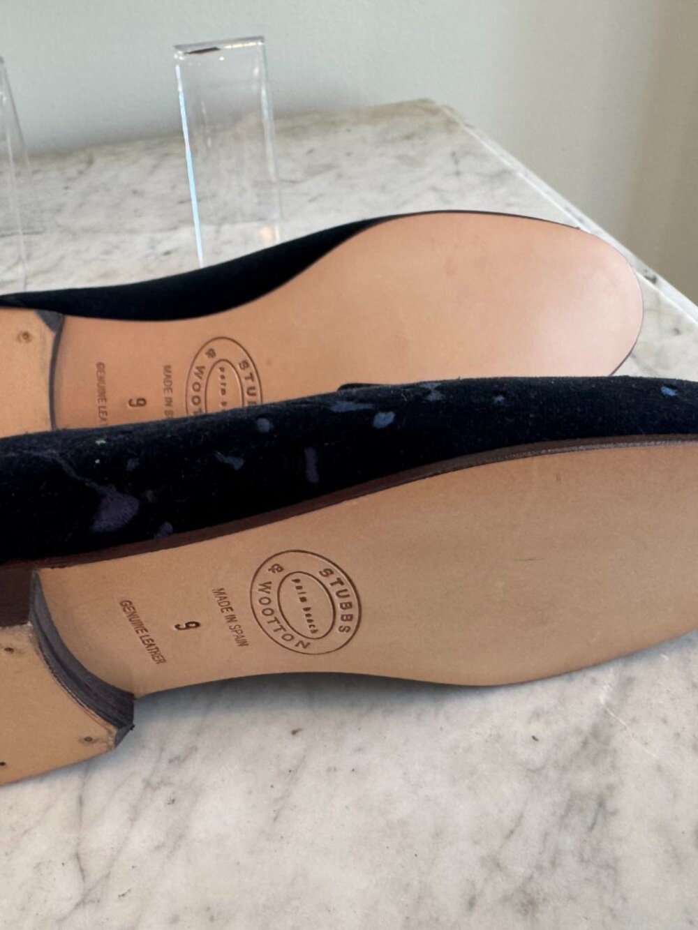 Stubbs and Wootton Pollock Velvet Shoes-Never Worn - Picture 5 of 6